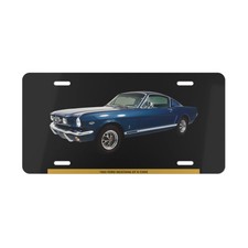 Iconic 1965 Ford Mustang Gt K Code Classic Muscle Car Metal Front License Plate