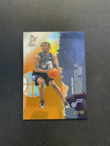 2025-26 Topps Signature Class Isaiah Collier Orange Refractor 2/50 #5 Jazz XV44