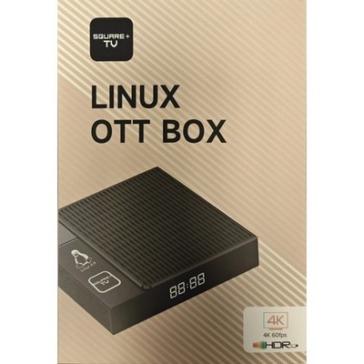 Square LINUX OS TV Set-Top Box - 4K HDR Streaming smart 2.4/5G Duo Band WiFi