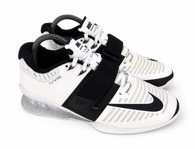 Nike Romaleos 3 Weightlifting Shoes White Black 878557-100 Men s Size 8.5