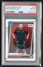 2022 Panini Donruss UFC Movsar Evloev #218 Rated Rookie PSA 8