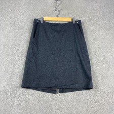 Sportscraft Women  s Skirt Size 10 Grey Wool Blend Wrap Workwear Office