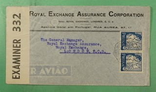 DR WHO 1942 CORREO AÉREO PORTUGAL A INGLATERRA SEGUNDA GUERRA MUNDIAL CENSURADO R59837