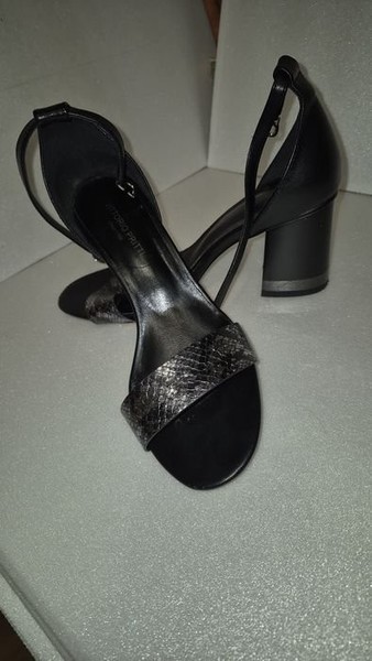 Women Heels Black Leather