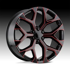 Performance Replicas 176MR PR176 Gloss Black Red Milled 26x10 6x5.5 24mm