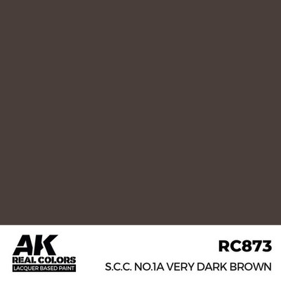 AK Interactive RC873 Real Colors S.C.C. No.1A Very Dark Brown 17ml