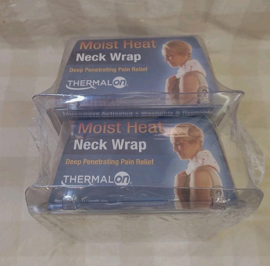 Pacote com 2 - Thermal-On, Húmido Calor, Envoltório para Pescoço, Reutilizável, Microondas, Pacotes Selados - Imagem 2 de 4