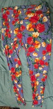 Lularoe Tall Curvy Colorful Multicolor Leggings Bold Floral