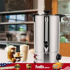 10L Commercial Catering Kitchen Hot Water Boiler Tea Urn Coffee Stainless Steel