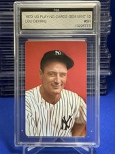1973 U. S. Playing Cards Lou Gehrig 5 of Hearts New York Yankees HOF FGS 10