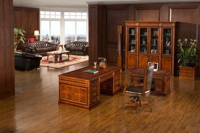 Elegant Luxury Executive Desk   Handcrafted Walnut Office Statement Piece
