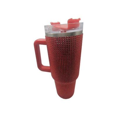 #ad 40 Oz Red Ruby Stanley Water Container With Lid Straw Large Size $24.98