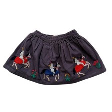 NWT Mini Boden Embroidered Corduroy Knights Skirt Size 4-5y