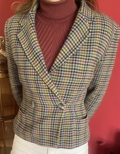 Giacca~ Luxury Vintage 100% Wool Italian Made Tweed Blazer Jacket~ 4/6 UK~ VGC