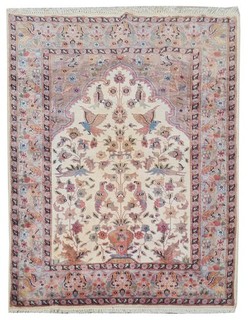 Rare Hand knotted Vintage Pakistani Bokhara Pictorial Wool Area Rug 6 x 4 Ft