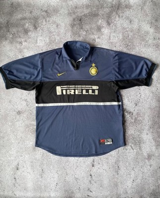 Vintage Inter Milan 1998-99 Away Jersey Nike Pirelli Shirt Size L