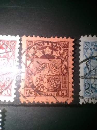 Seltene Lettland Briefmarken 1920-1921 gestempelt - Bild 5 von 10