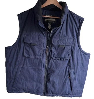 Eddie Bauer Down Vest Mens XXL Blue Goose Down Puffer Outdoor Hiking