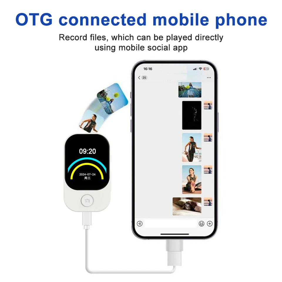 0GB White MP3 Music Player With Camera 2.01in Touchscreen Metal Frame Porta BAJ - Image 3 of 4