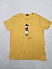 Polo Ralph Lauren Boys XL 10-12 Yellow Polo Bear Short Sleeve T-Shirt Preppy