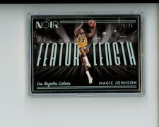 2018-19 Panini Noir Feature Length #257 Magic Johnson #d 10/25