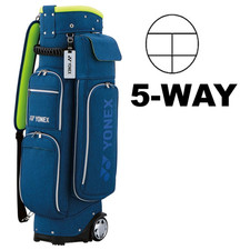 YONEX GOLF SMART CARRY CART BAG WITH WHEELS 5 WAY DIVIDER【BLUE】