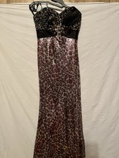 Tony Bowls Sequined Cheetah Print Prom Or Pageant Dress