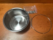 Dog bowls 2 pack attachable stainless steel 7"X3.5" x004gzn1pr clean solid