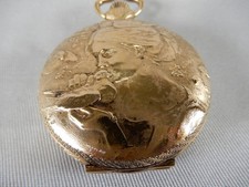 Hebdomas 8Jours 8Days Manual Hand-Winding Pocket Watch Gold-Tone Vintage