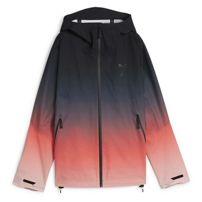 PUMA Seasons Stormcell All Over Print 2.5L Jacket Womens Black, Orange Casual At