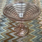 Vintage Manhattan Pink Depression Martini Glass 1940s Art Deco