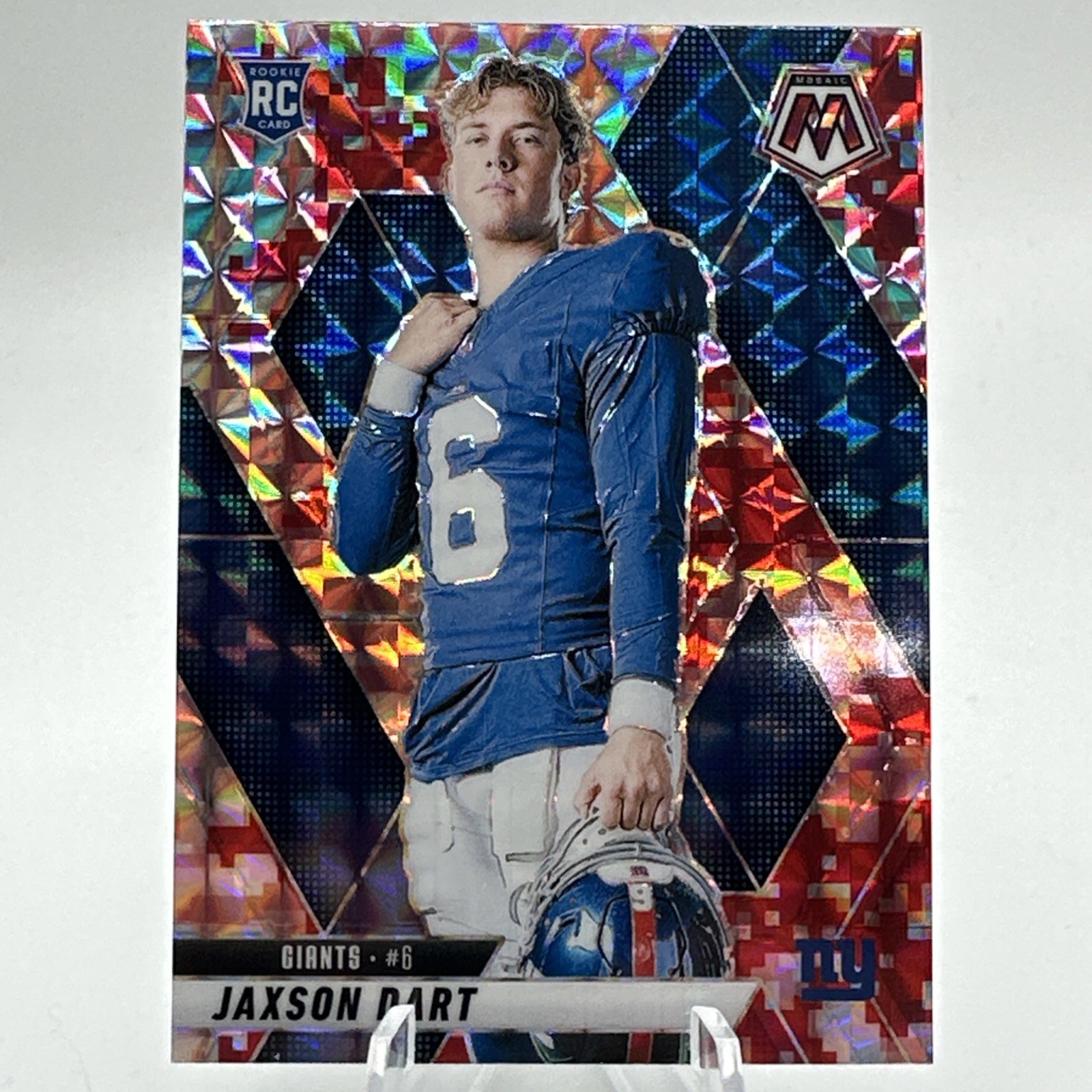 2025 NFL Mosaic JAXSON DART #288 Rookie Variation Red Camo Prizm RC