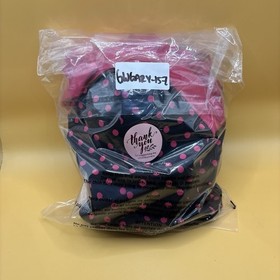 Victoria's Secret Sexy Little Things Chemise 36C Black Pink Babydoll Polka Dots