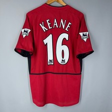 MANCHESTER UNITED 2003/2004 HOME JERSEY SHIRT NIKE RED VINTAGE #16 KEANE