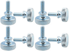 30 Pcs M3 x 6mm Flat Knurled Thumb Screws Carbon Steel Galvanized Fasteners