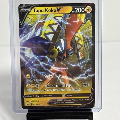 Tapu Koko V 072/202 Ultra Rare Pokemon TCG Sword & Shield NM