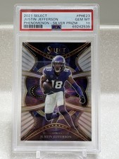 2021 Panini Select - Phenomenon Justin Jefferson Silver Prizm PSA 10 POP 7 SSP
