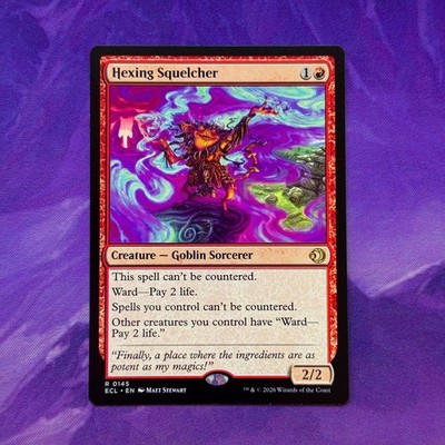 Hexing Squelcher MTG ECL 0145 145 Lorwyn Eclipsed Magic Commander Karte R Goblin