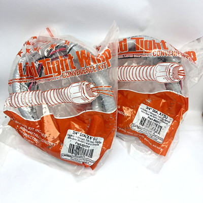 LOT OF 2 ELECTRICAL WIRING KIT  3/4'' DIA X 6' FT  # 8 AWG W/ # 10 GROUND
