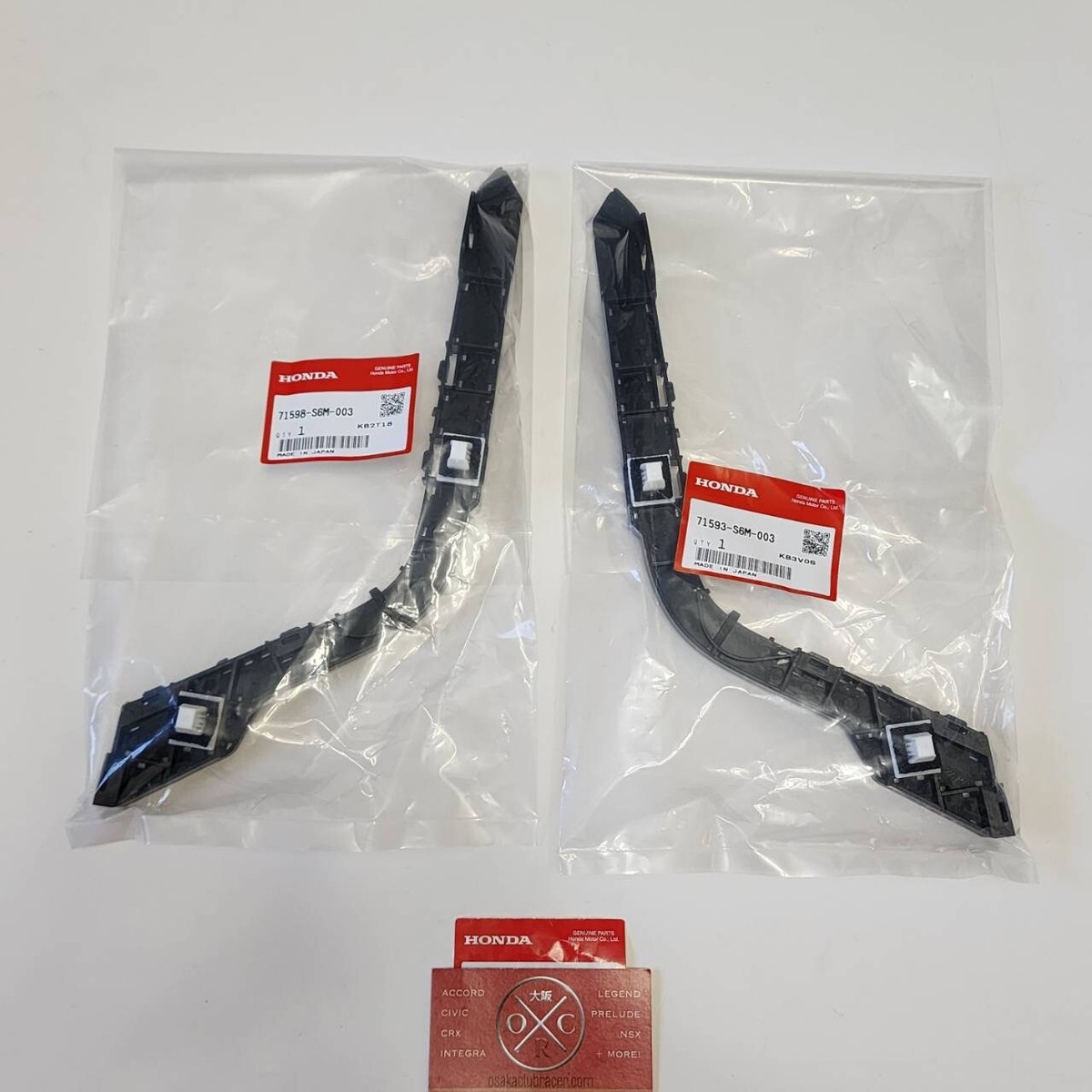 Genuine OEM 02-04 Acura RSX Rear Bumper Side Bracket Spacer Set