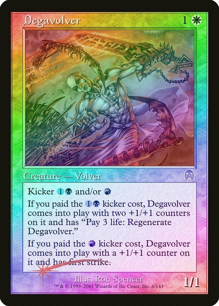 Magic the Gathering DEGAVOLVER #6/143 Apocalypse Foil 2001 White Rare NM