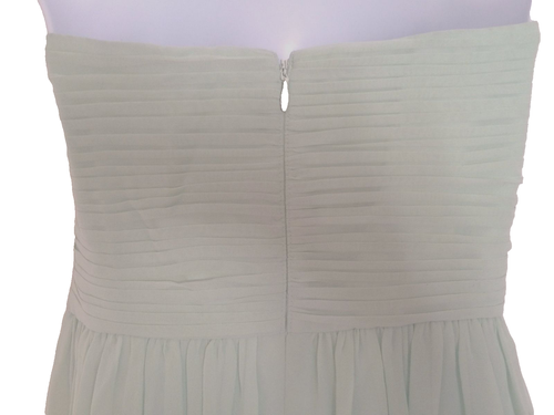 NWT Donna Morgan Green 'Morgan' Strapless Silk Chiffon Dress Sz 6 - Foto 7 di 8