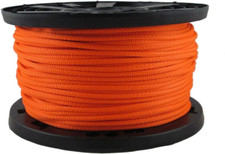 1/4 Inch Neon Orange Dacron Polyester Rope - 500 Foot Spool  Solid Braid - High