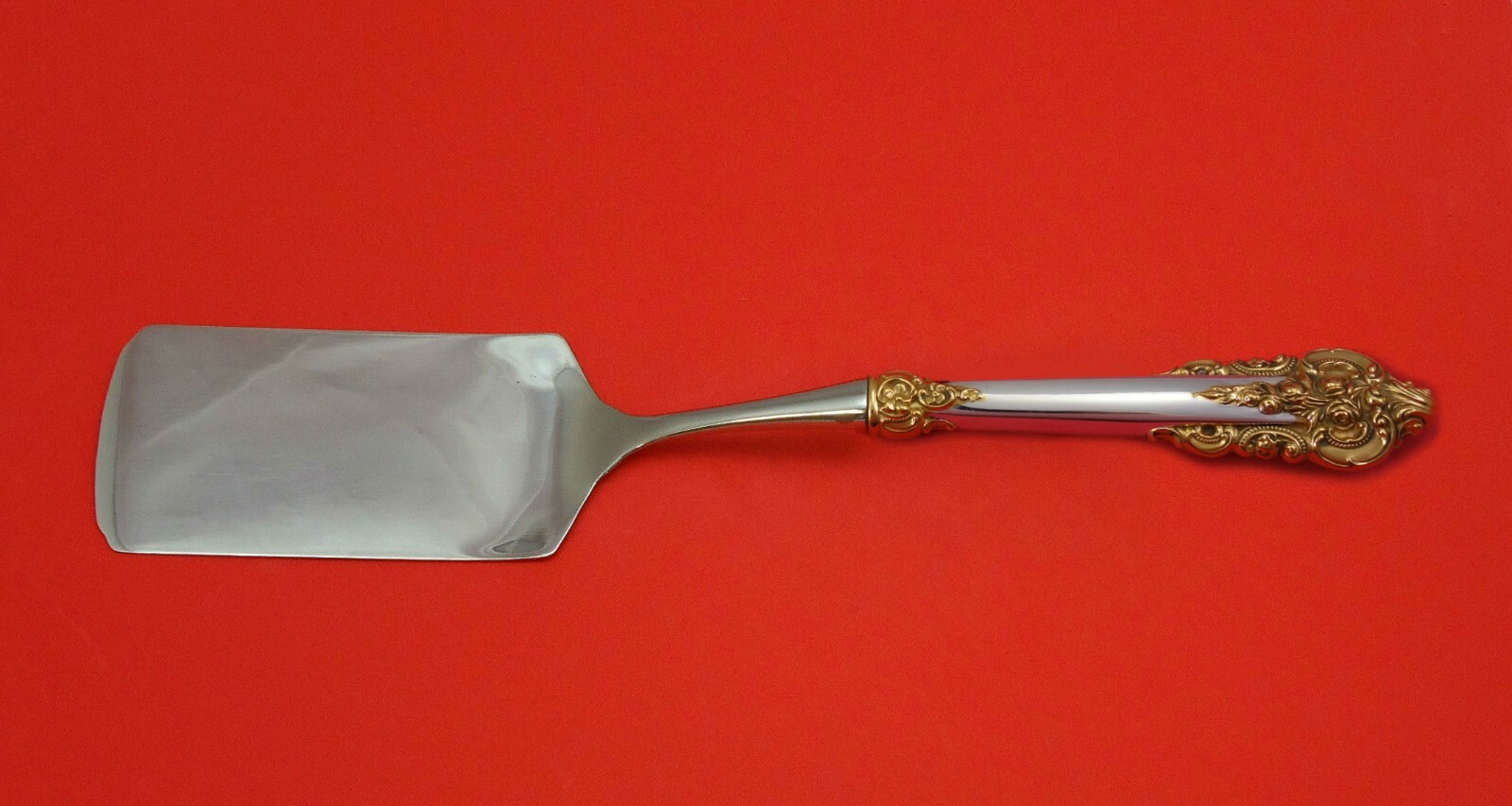 Grande Baroque Gold Accents by Wallace Sterling Silver Lasagna Server Custom 