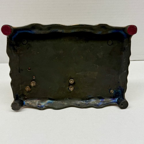 Zapatos de bebé de metal enchapado en cobre bronce soporte para bolígrafo artículo de escritorio grabado Kermit - Imagen 9 de 11