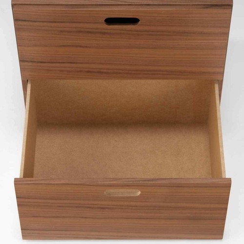 MUJI STACKABLE WOOD CHEST 2 RECTANGULAR DRAWERS WALNUT 14 x 14 x 11 in Express - Picture 13 of 14
