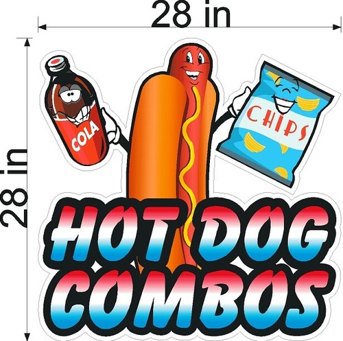 HOT DOG COMBOS VINYL DECAL (CHOOSE A SIZE)  - Picture 6 of 7
