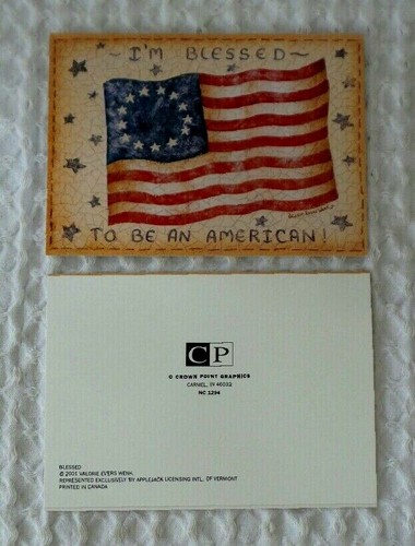 Tarjetas de notas de colección 4 tarjetas I'm BLESSED To Be An American Valorie Evers Wenk 2001 - Imagen 4 de 4