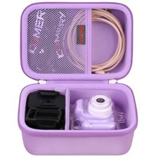 Kids Camera Carrying Case for Agoigo/Seckton/DEKER/Miiulodi/Yoophane Purple