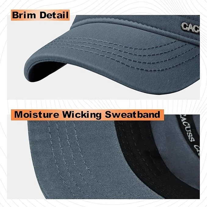 CACUSS Men's Cotton Army Cap Cadet Hat Trucker Dad Hat Military Adjustable DGrey - Image 4 of 4